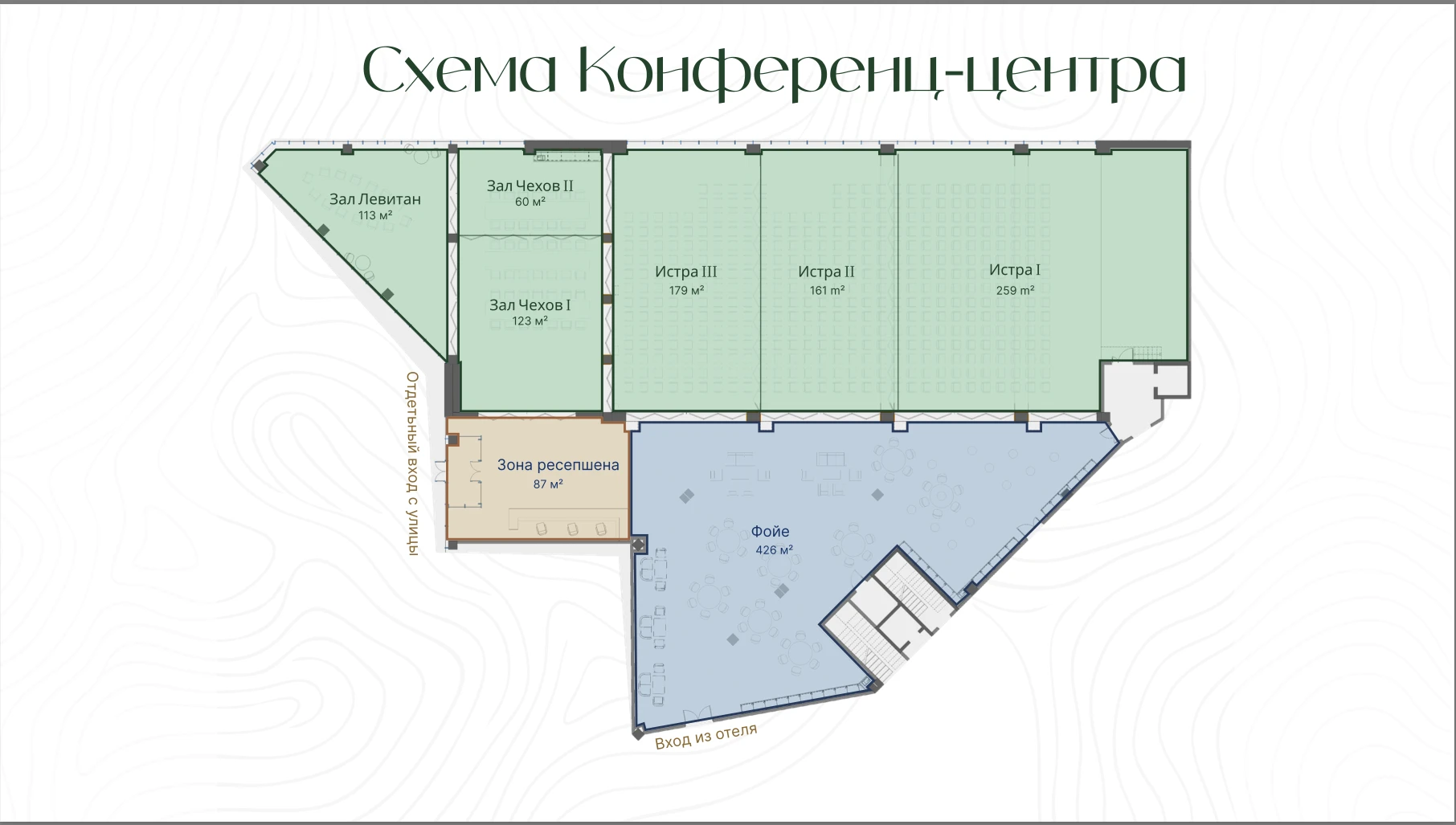 Схема конференц-залов Palmira ISTRA Resort